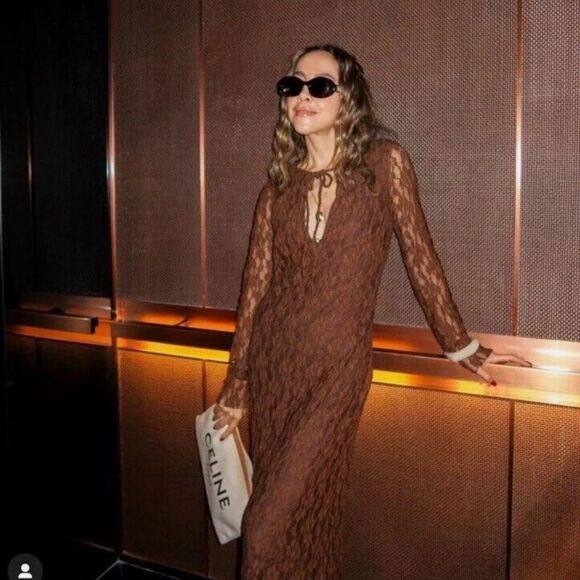 ZARA BOHO LONG LACE DRESS - Picture 12 of 16